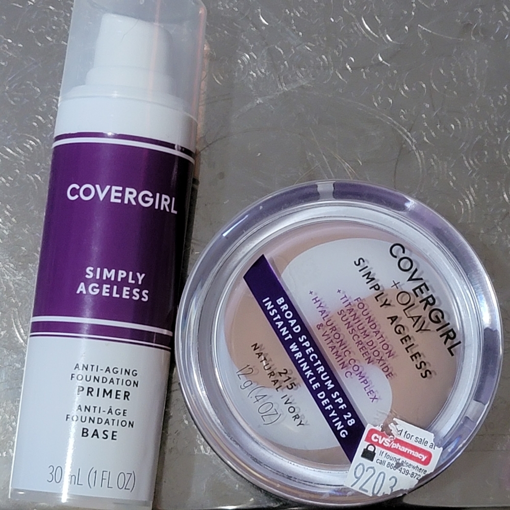 Covergirl Simply Ageless Primer & Simply Ageless Foundation Natural Ivory 215